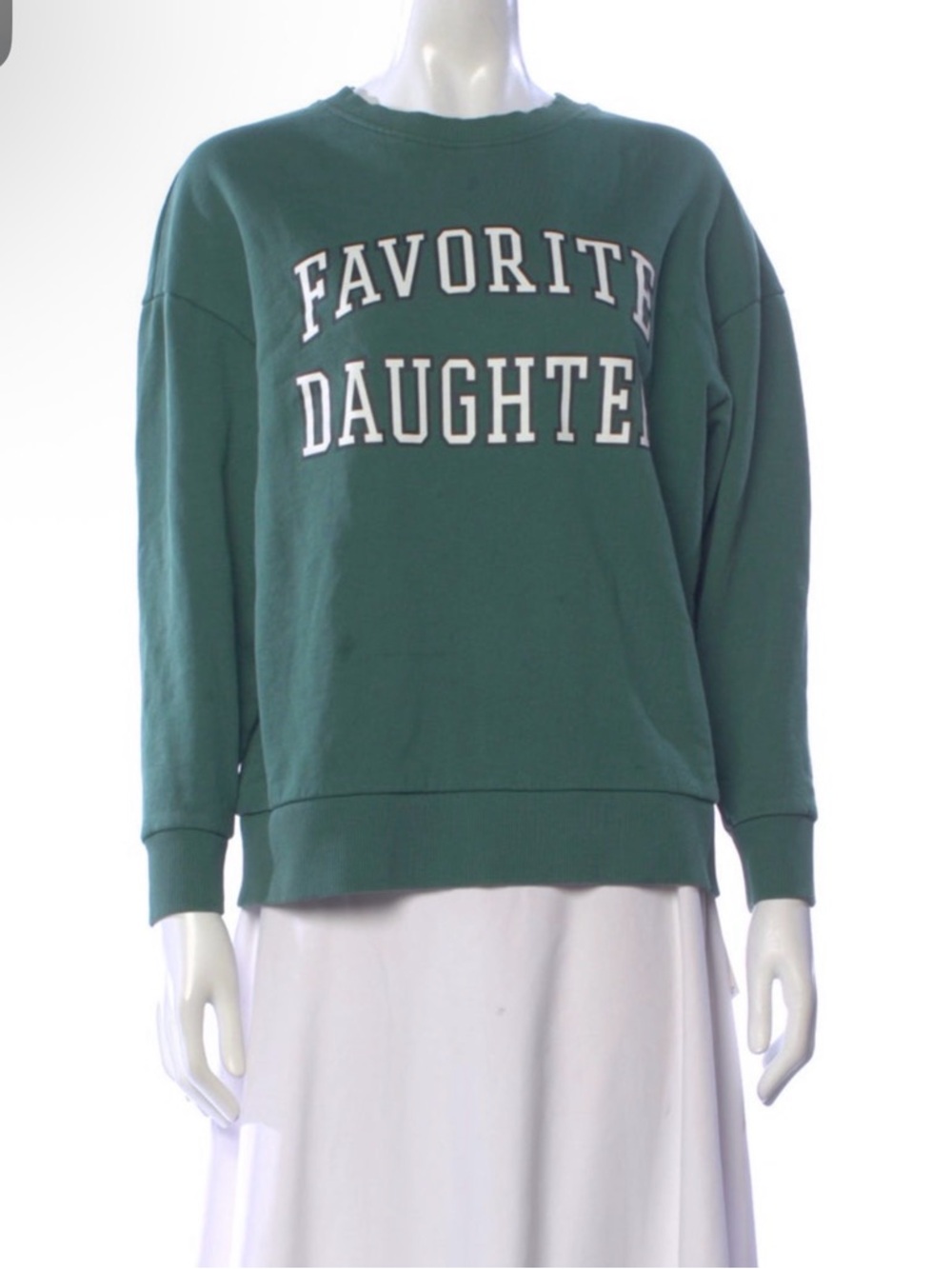 Favorite Daughter Green Logo Pullover Sweatshirt